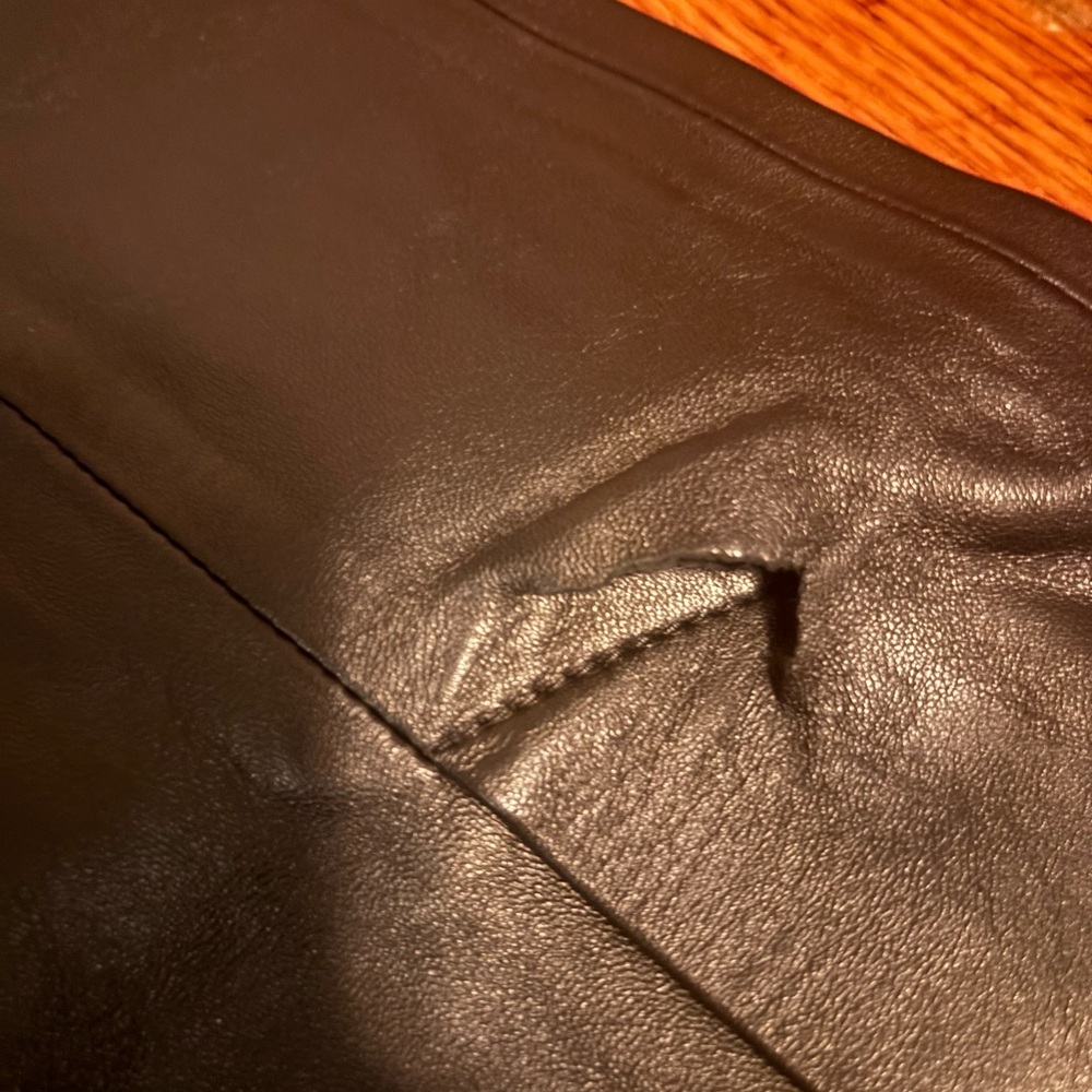 Off-White Black Leather Trousers - Picture 8 of 13